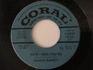 Frances Burnett - How I Miss You So - Coral Promo. 9-62127. EX