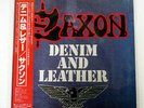 SAXON DENIM AND LEATHER CARRERE P11113G JAPAN OBI VINYL LP