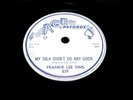 Blues 78 Frankie Lee Sims   My talk Didn`t do any good   Rare blues EX  LISTEN