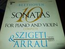SZIGETI/ARRAU : BEETHOVEN 10 SONATAS FOR PIANO AND VIOLIN COMPLETE 4LP BOX