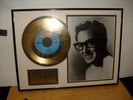 BUDDY HOLLY GOLD RECORD WITH PICTURE IN FRAME