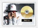 Disque de d'or Jul - Coeur Blanc 23x31 / D'or et platine