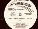 VG+. Joy – I Need Your Love (Remix) Promo. Eastern Records Disco