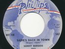 SONNY BURGESS - Sadie's Back In Town / A Kiss - PHILLIPS - Rockabilly 45