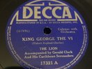 CALYPSO Decca 78 RPM The Lion & Atilla - King George The VI 17321 E+