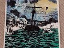 Genuine XTC rarity ... Signed Ken White BLACK SEA cover artwork print