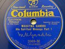 MAHATMA GANDHI His Spiritual Message BLUE WAX COLUMBIA 78 E+