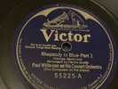 Acoustic 12” Victor 78 RPM Paul Whiteman - Rhapsody In Blue 55225 V gershwin