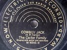 The Carter Family   On A Hill Lone And Gray / Cowboy Jack   Rare 78 Rpm Record