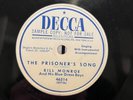 RARE Bill Monroe and his Blue Grass Boys, promo 78 shellac, The Prisoner’s Song