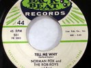 NORMAN FOX & ROB-ROYS 45 Tell Me Why / Audry on Back Beat rNr doo-wop    Mc 1437