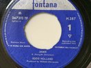 EDDIE HOLLAND- JAMIE / TAKE A CHANCE ON ME - UK FONTANA VG+. MISSING CENTRE