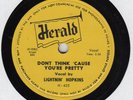 rare BLUES 78/LIGHTNIN' HOPKINS,/DON'T THINK CAUSE YOU'RE PRETTY/Herald H-425