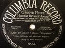 Bert Williams Black & Silver Columbia 3504-Let It Alone (recorded 1906)