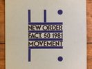 New Order Movement Vinyl LP 1981  Original UK  (FACTORY 1981)  FACT. 50