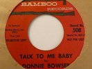 Rockabilly 45 DONNIE BOWSER Talk To Me Baby/Tomorrow Bamboo Promo HEAR NM