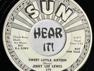 Hot Rockabilly Rocker 45 JERRY LEE LEWIS Sweet Little Sixteen SUN RECORDS promo