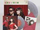She & Him A Very She & Him Christmas Metallic Silver Colored Vinyl LP