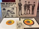 The Beatles I Want To Hold Your Hand 45 PS w/ Capitol Meet The Beatles Hand outs