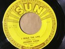 45 RPM Johnny Cash SUN 241 I Walk the Line / Get Rhythm  VG++