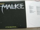 MALICE - In The Beginning -1985 US PROMO  LP - Malice License To Kill  NM /NM