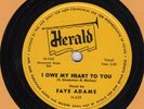 R&B/SOUL 78: FAYE ADAMS/ I OWE MY HEART TO YOU/Herald H-439/ excellent condition