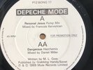 Depeche mode Personal Jesus DJ promo only 12 inch vinyl PUMP MIX / Dangerous