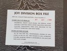 Joy Division : Box File - Triple Vinyl Album : numbered 407 out of 1000,