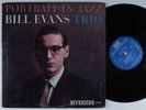 BILL EVANS TRIO Portrait In Jazz RIVERSIDE LP mono h