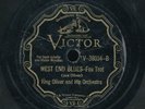 78tk-Jazz-VICTOR-38034-King Oliver/Duke Ellington-(West end blues/The Mooche)