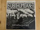 The Subhumans - Crisis Point [New Vinyl LP] Autographed Test Pressing Very Rare