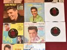 Elvis Presley 45 RPM Records, 9 with Original Sleeves, 2 w/out, Good Condition +