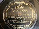 78 Rpm Jazz, King Oliver's Orchestra 'My Good Man Sam' US Victor 38049