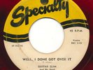 GUITAR SLIM - Well I Done Got Over / Things - SPECIALTY - R&B Blues 45 Red Wax