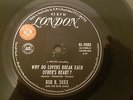 WHY DO LOVERS BREAK EACH OTHER'S HEART? by BOB B. SOXX RARE OZ PROMO PRESS 1963