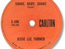 1959 JESSE LEE TURNER Rock’n Roll/Rockabilly 78 RPM Record. Shake, Baby, Shake