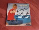 rare ep de johnny hallyday dedicace avec languette