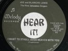 Obscure OH Hillbilly Gospel 45 JOE & BLANCHE LEWIS Walking The Sea MELODY hear