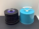 Vintage Light Blue Disk-Go-Case W/ 61 Soul/ R&B 45 RPM Records