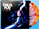 CHILD'S PLAY Soundtrack FIRE ORANGE / BLUE WHITE BLOOD SPLATTER Vinyl Record 2LP