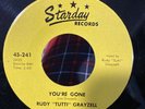 RUDY TUTTI GRAYZELL 45 ( DUCK TAIL / YOU'RE GONE ) STARDAY LABEL VG+ 45-241