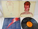 DAVID BOWIE, ALADDIN SANE, 1973, ORIGINAL CARD LYRIC INNER SL, VG+ CONDITION