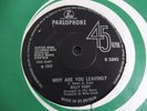 Billy Fury - Why Are You Leaving? 1970 UK 45 PARLOPHONE