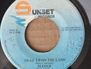 rare 1987 Dancehall SLEDGE Trad Up On The Land 45 HARRY J Sunset Records Jamaica
