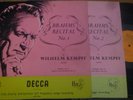 WILHELM KEMPFF /  BRAHMS  recital nos 1 & 2  / DECCA LXT 2914 - 2935
