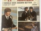 The Beatles A HARD DAY'S NIGHT PICTURE SLEEVE 45 RECORD Capitol 5222 YEAR 1964