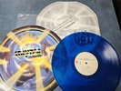 STRYPER The Yellow And Black Attack  ENIGMA LP blue vinyl die-cut cover n
