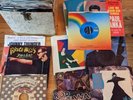 Record case with Fifty 45 vinyl records Nice variety Beatles Tina Turner 