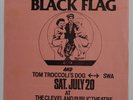BLACK FLAG 20 July 1985 concert poster Cleveland SST punk hardcore TOM TROCCOLI