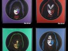 Set of 4 1978 KISS Solo Album Picture Disc Framed & Matted vinyl lp